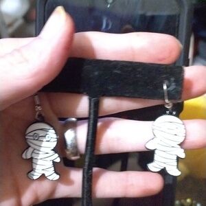 Mummy earrings hyperallergenic handmade